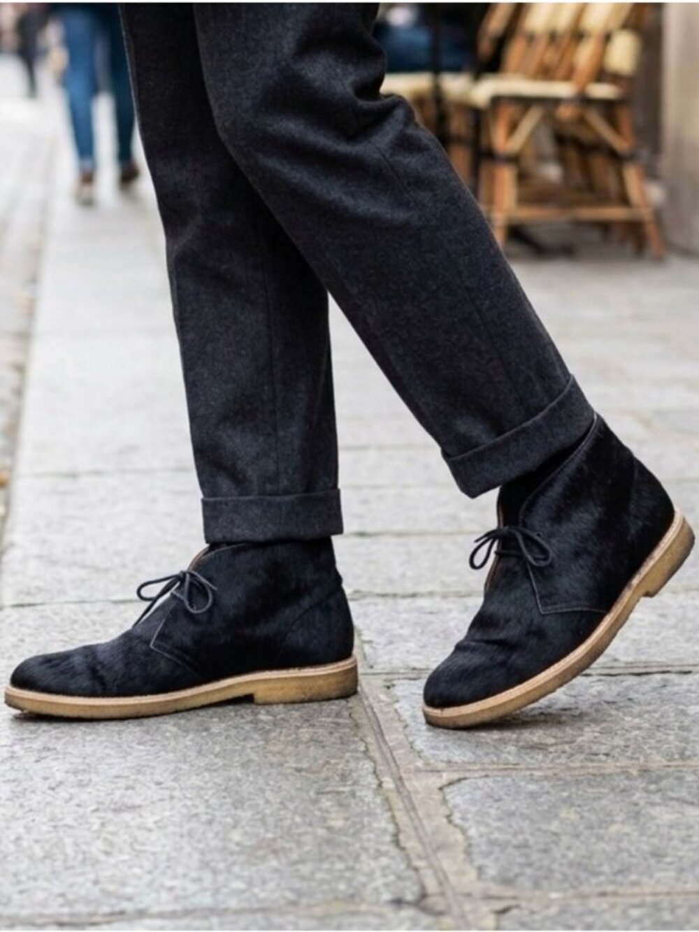 Opening Ceremony ClassicM1 Black Calf Hair Chukka Boots Euro 38